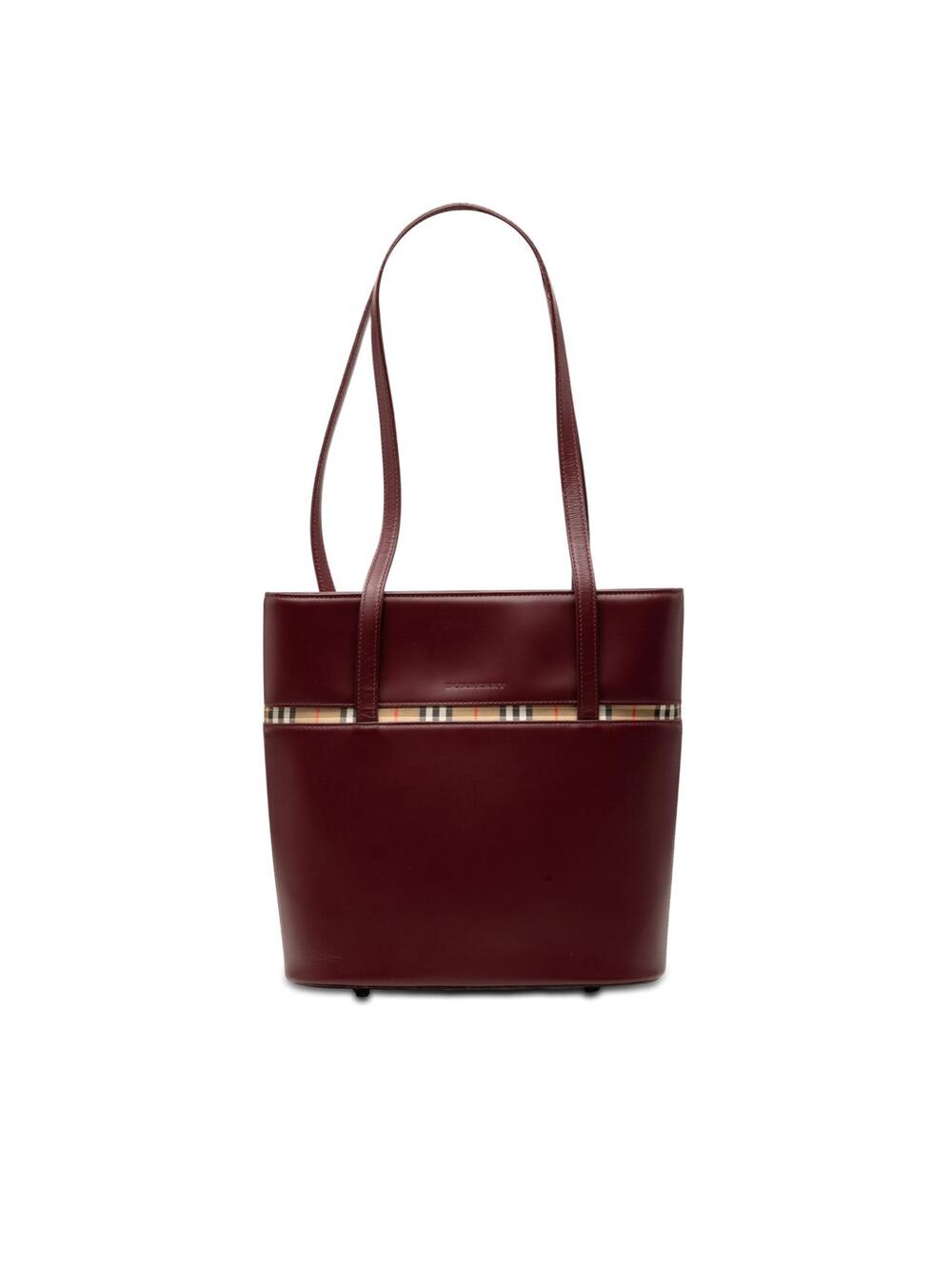 Burberry House Check Trimmed Leather #337870B41B